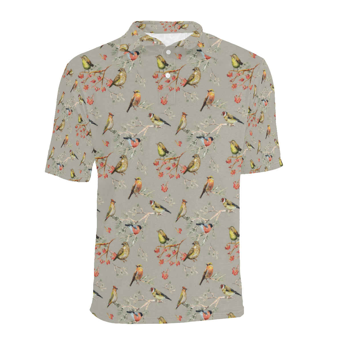 Birds Pattern Print Design 03 Men Polo Shirt