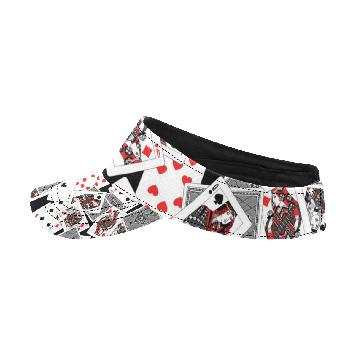 Poker Cards Pattern Print Design A04 Unisex Sun Visor