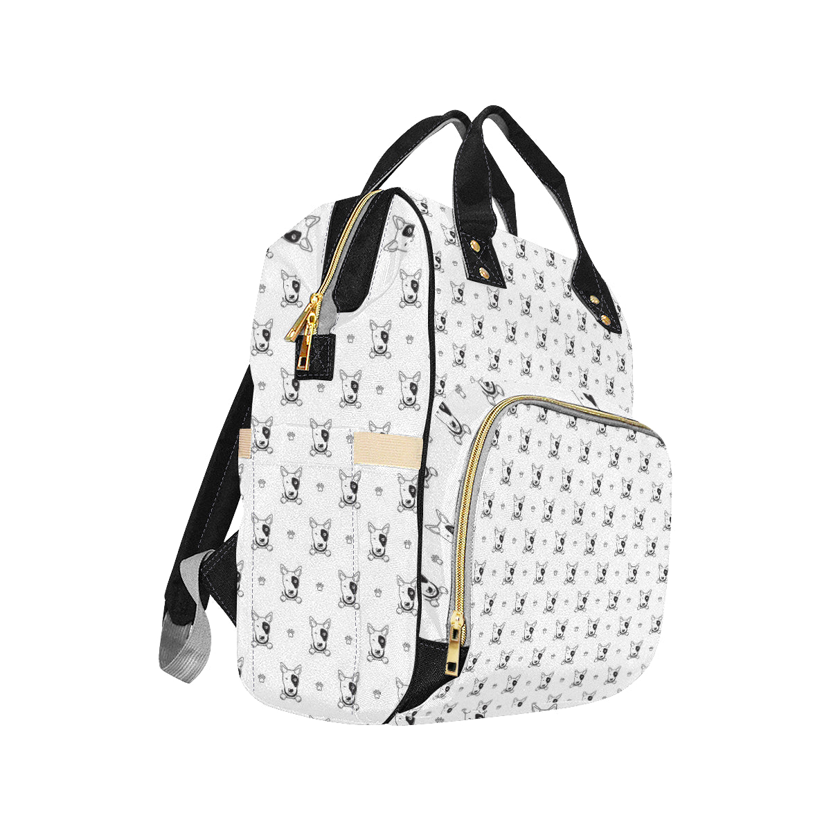 Bull Terriers Pattern Print Design 06 Diaper Bag Backpack