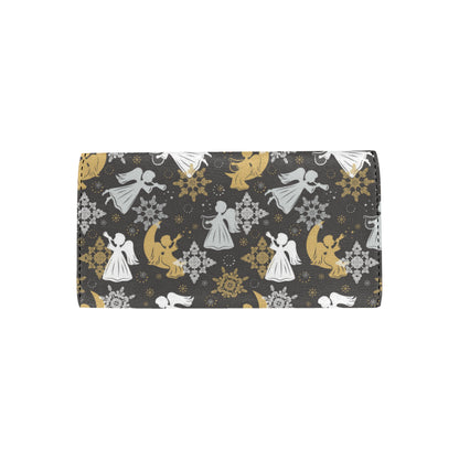 Angel Pattern Print Design 04 Women's Trifold Wallet