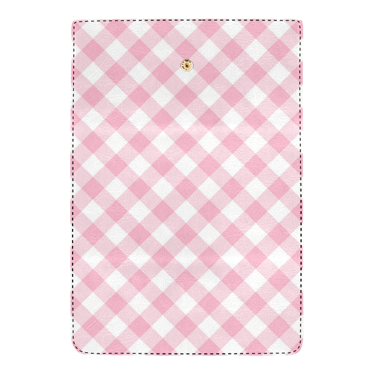 Gingham Pink Pattern Print Design 02 Women's Trifold Wallet