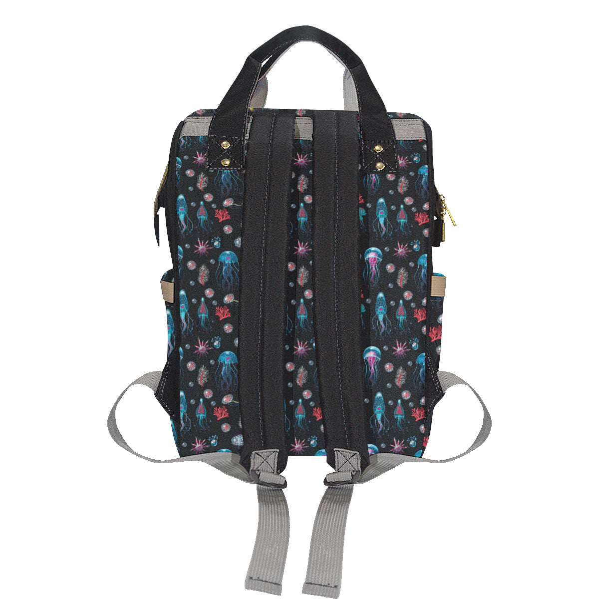 Jellyfish Underwater Print Diaper Bag Backpack