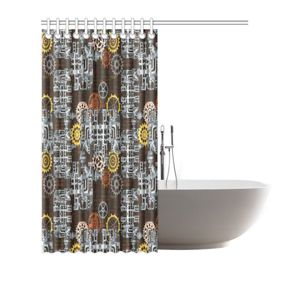 Mechanic Pattern Print Design 04 Shower Curtain