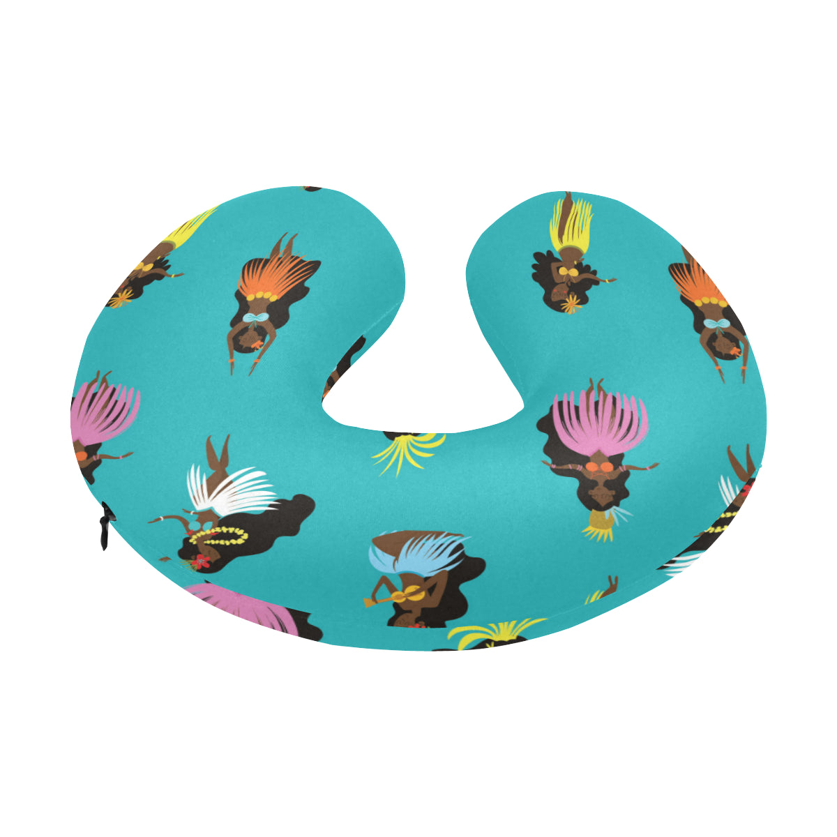 Hula Dancers Pattern Print Design 04 U-Shaped Travel Neck Pillow