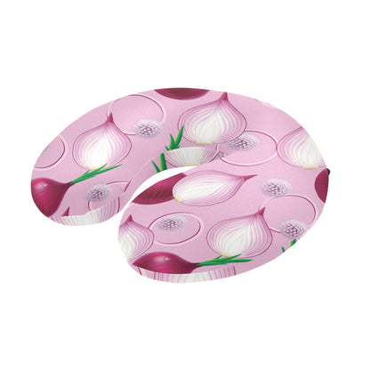 Onion Pattern Print Design A01 U-Shaped Travel Neck Pillow