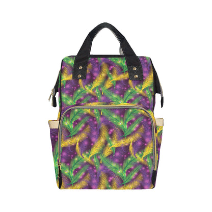 Mardi Gras Pattern Print Design 09 Diaper Bag Backpack