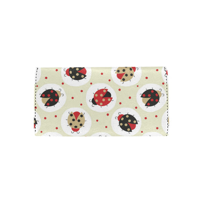 Ladybug Pattern Print Design 03 Women's Trifold Wallet