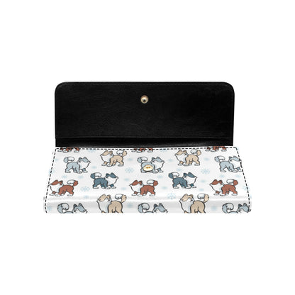 Alaskan Malamute Pattern Print Design 02 Women's Trifold Wallet
