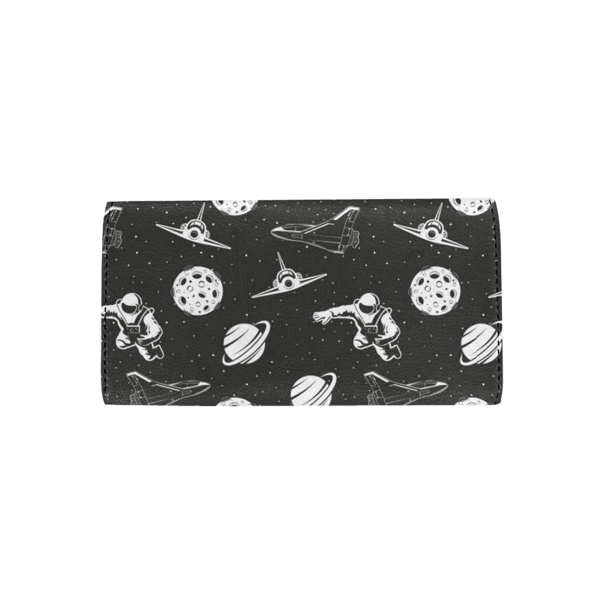 Space Astronauts Print Women's Trifold Wallet