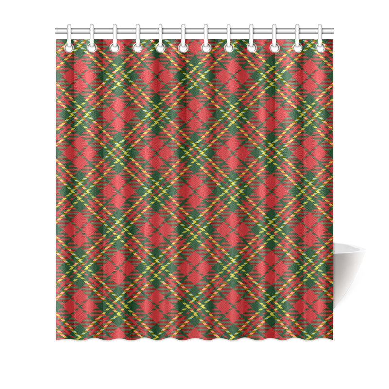 Plaid Holiday Pattern Print Design A01 Shower Curtain