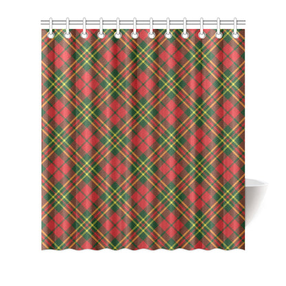 Plaid Holiday Pattern Print Design A01 Shower Curtain
