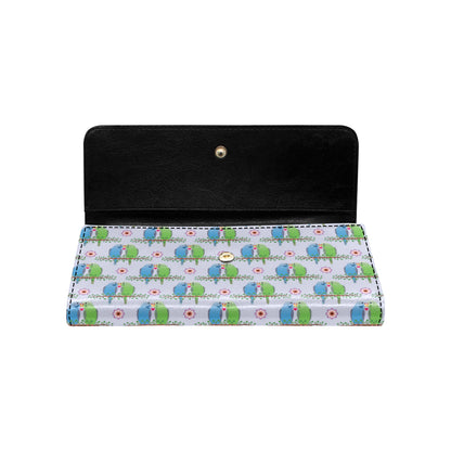 Budgerigar Pattern Print Design 05 Women's Trifold Wallet