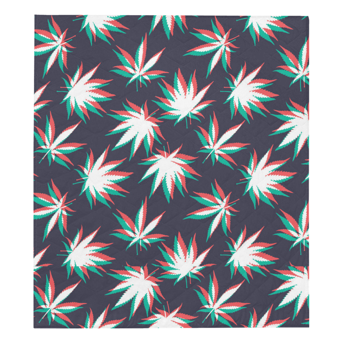 Pot Leaf Pattern Print Design A01 Premium Quilt