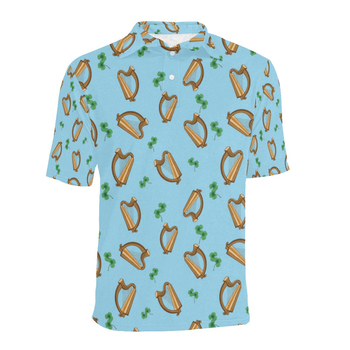 Harp Pattern Print Design 01 Men Polo Shirt
