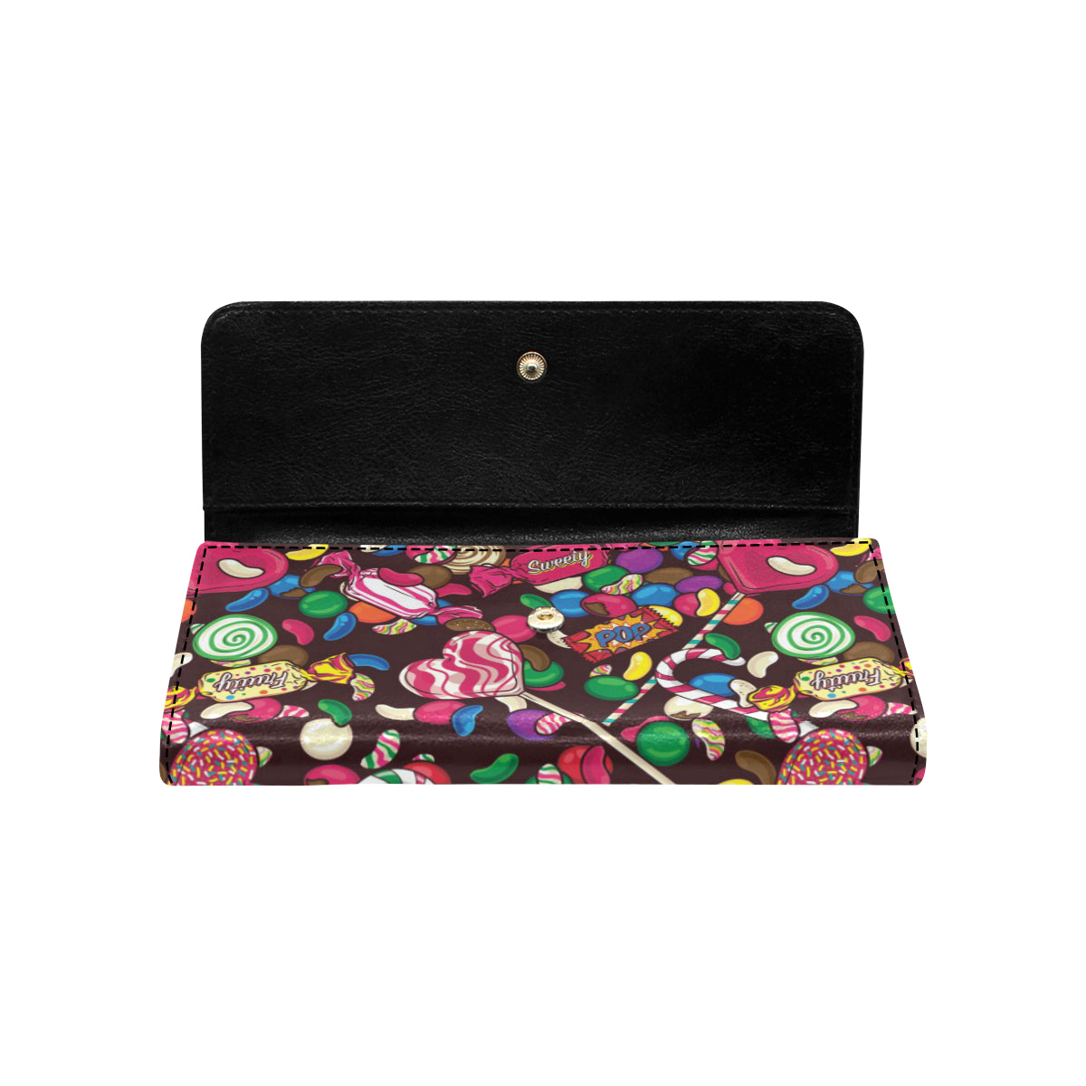 Candy Pattern Print Design CA02 Women's Trifold Wallet
