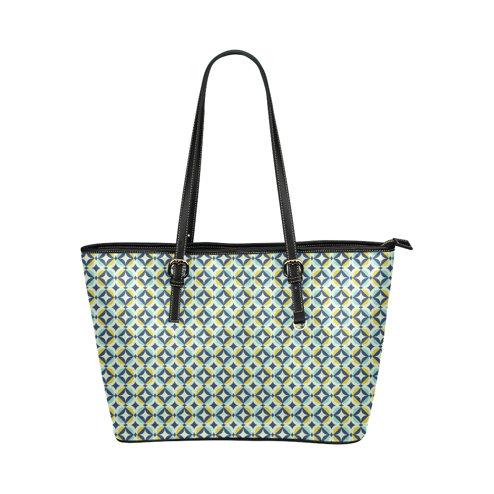 Swedish Design Pattern Leather Tote Bag