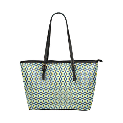 Swedish Design Pattern Leather Tote Bag