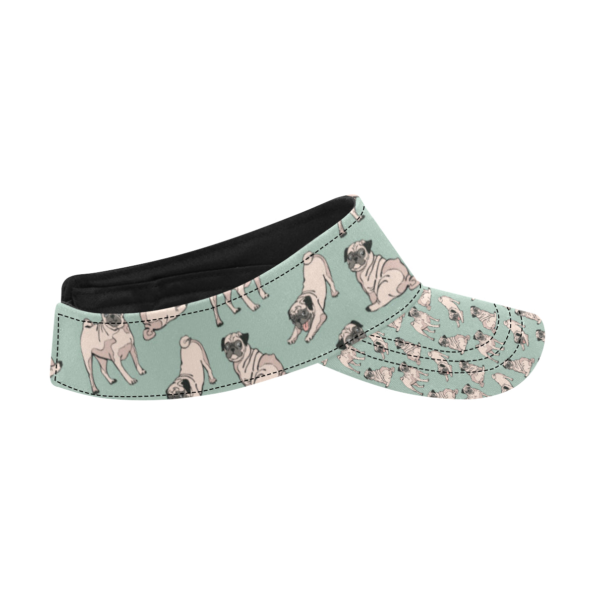 Pug Pattern Print Design A01 Unisex Sun Visor