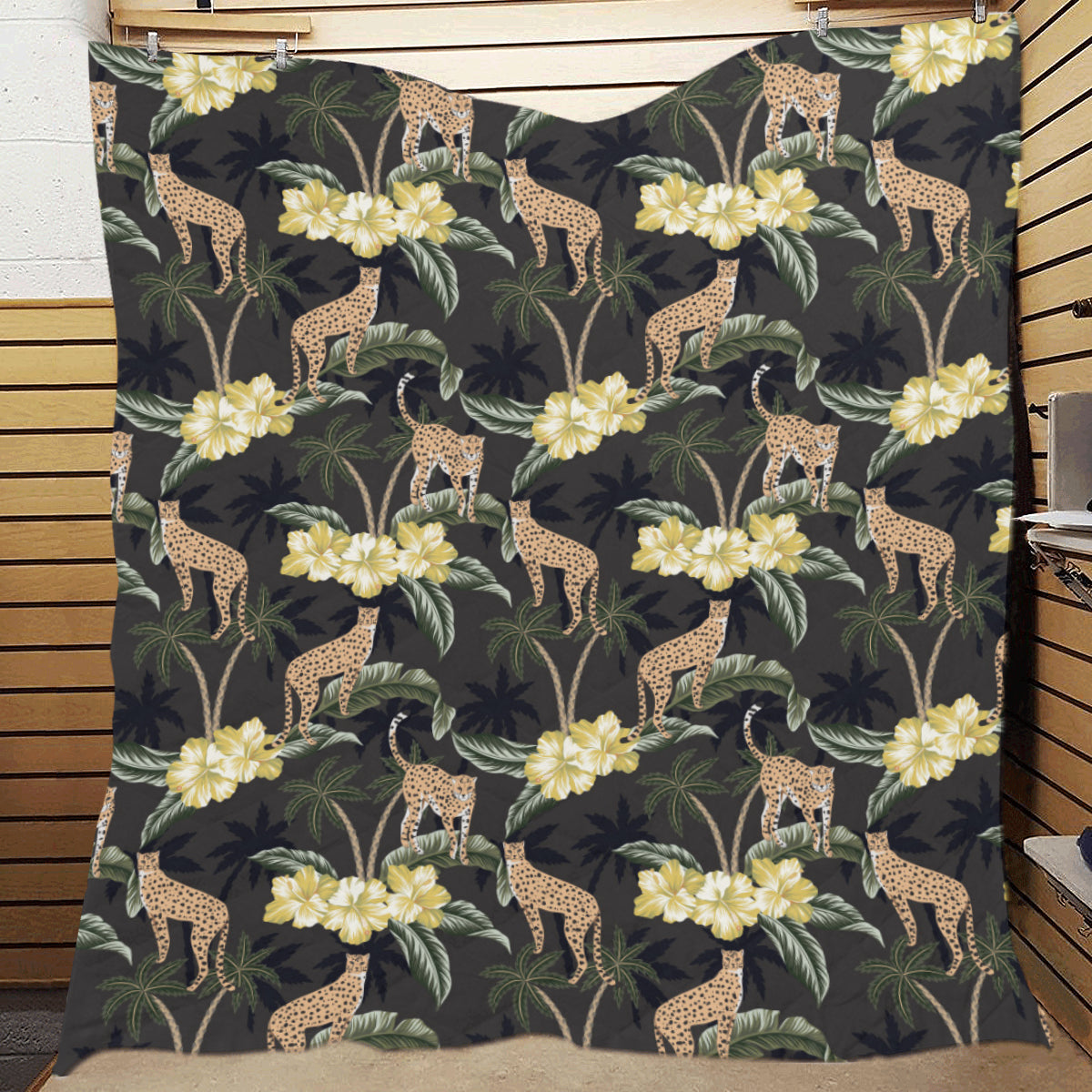Cheetah Pattern Print Design 04 Premium Quilt