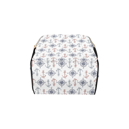 Anchor Pattern Print Design 06 Diaper Bag Backpack