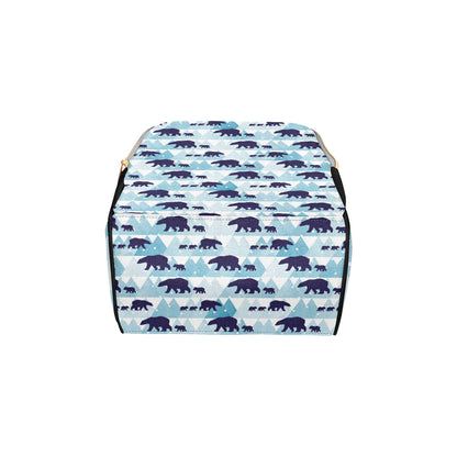 Bear Pattern Print Design BE01 Diaper Bag Backpack