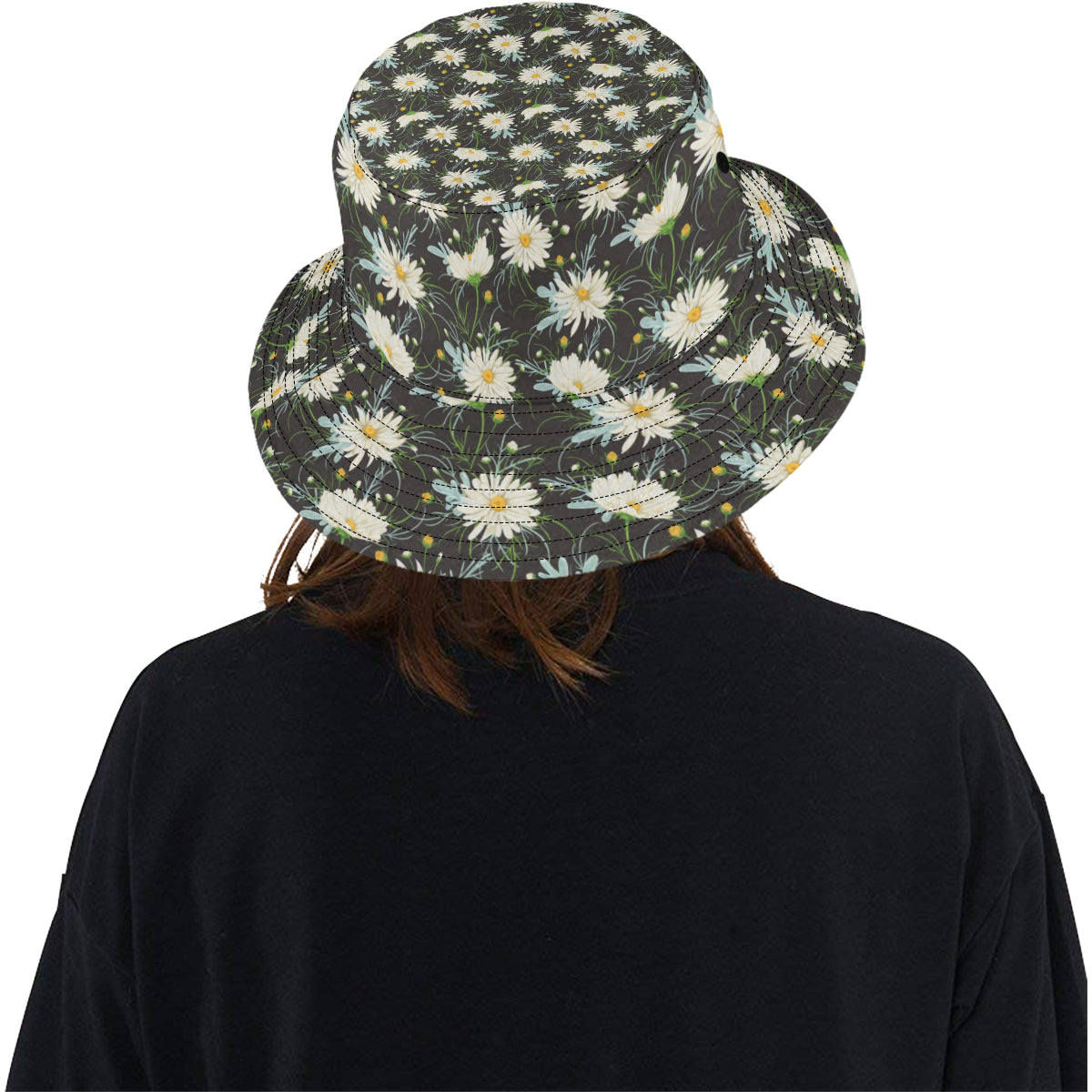 Daisy Pattern Print Design DS08 Unisex Bucket Hat
