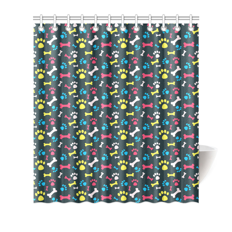 Paw Design Print Shower Curtain