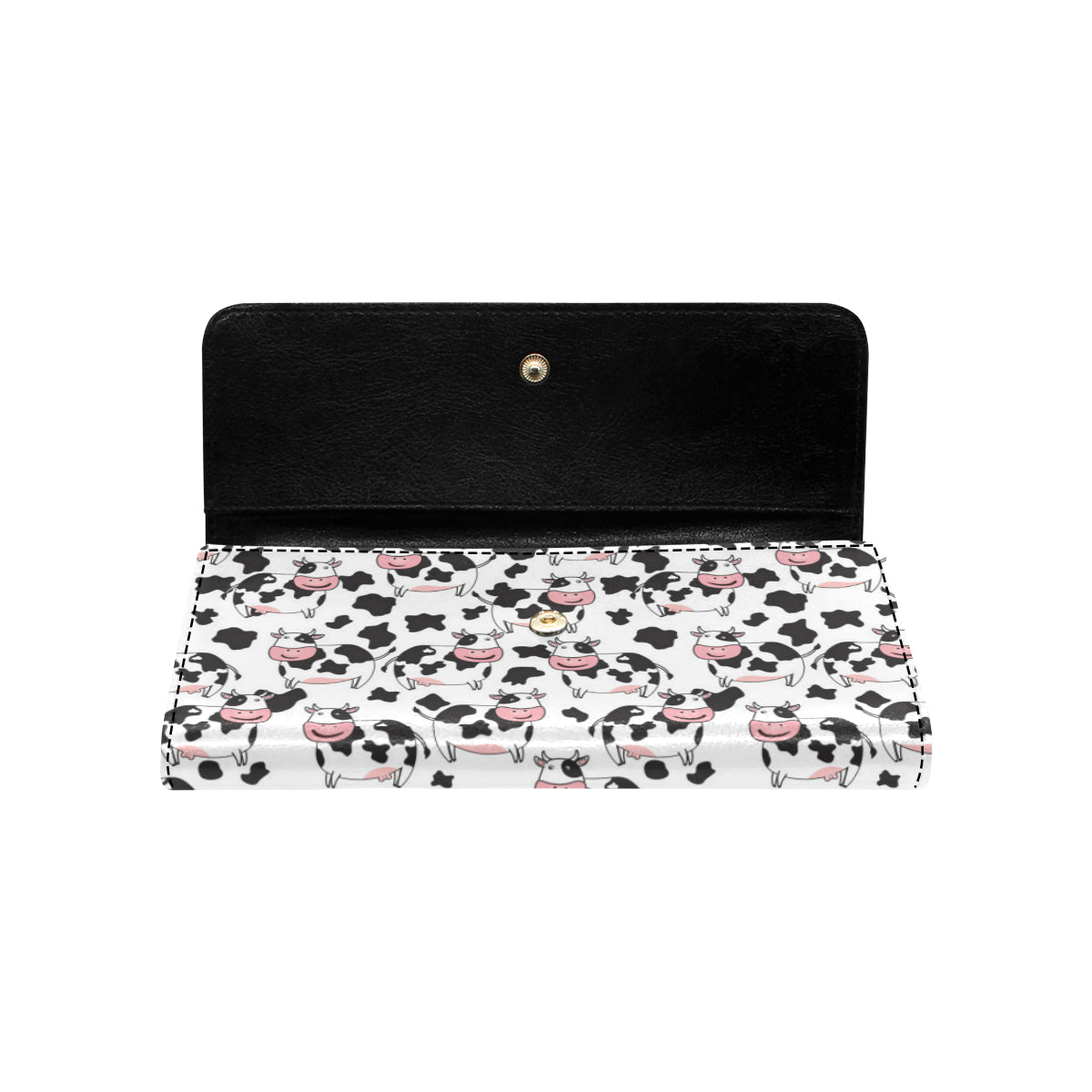 Cow Pattern Print Design 02 Women's Trifold Wallet