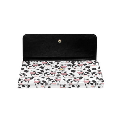 Cow Pattern Print Design 02 Women's Trifold Wallet