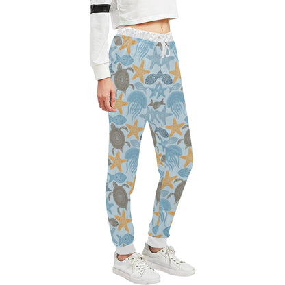 Polynesian Jellyfish Turtle Print Unisex Sweatpants