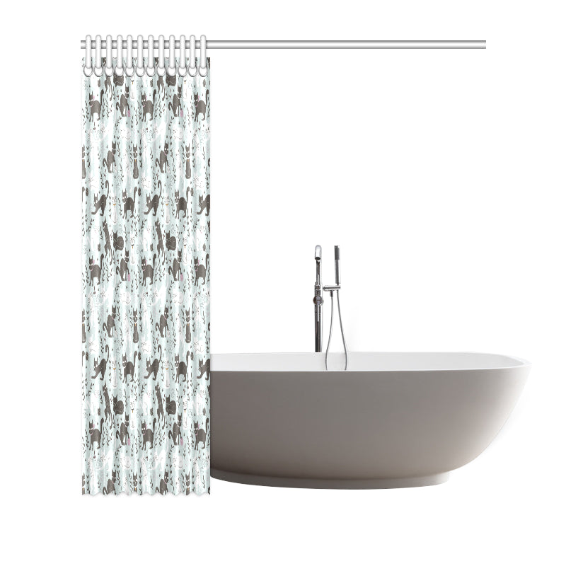 Cat Pattern Print Design 08 Shower Curtain
