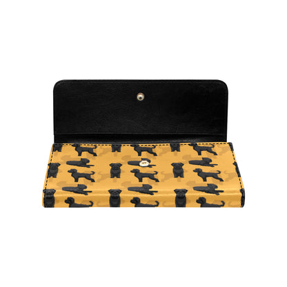 Bouviers des Flandres Pattern Print Design 01 Women's Trifold Wallet