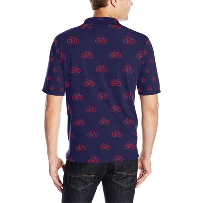 Bicycle Pattern Print Design 01 Men Polo Shirt