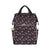 Flamingo Pink Print Pattern Diaper Bag Backpack