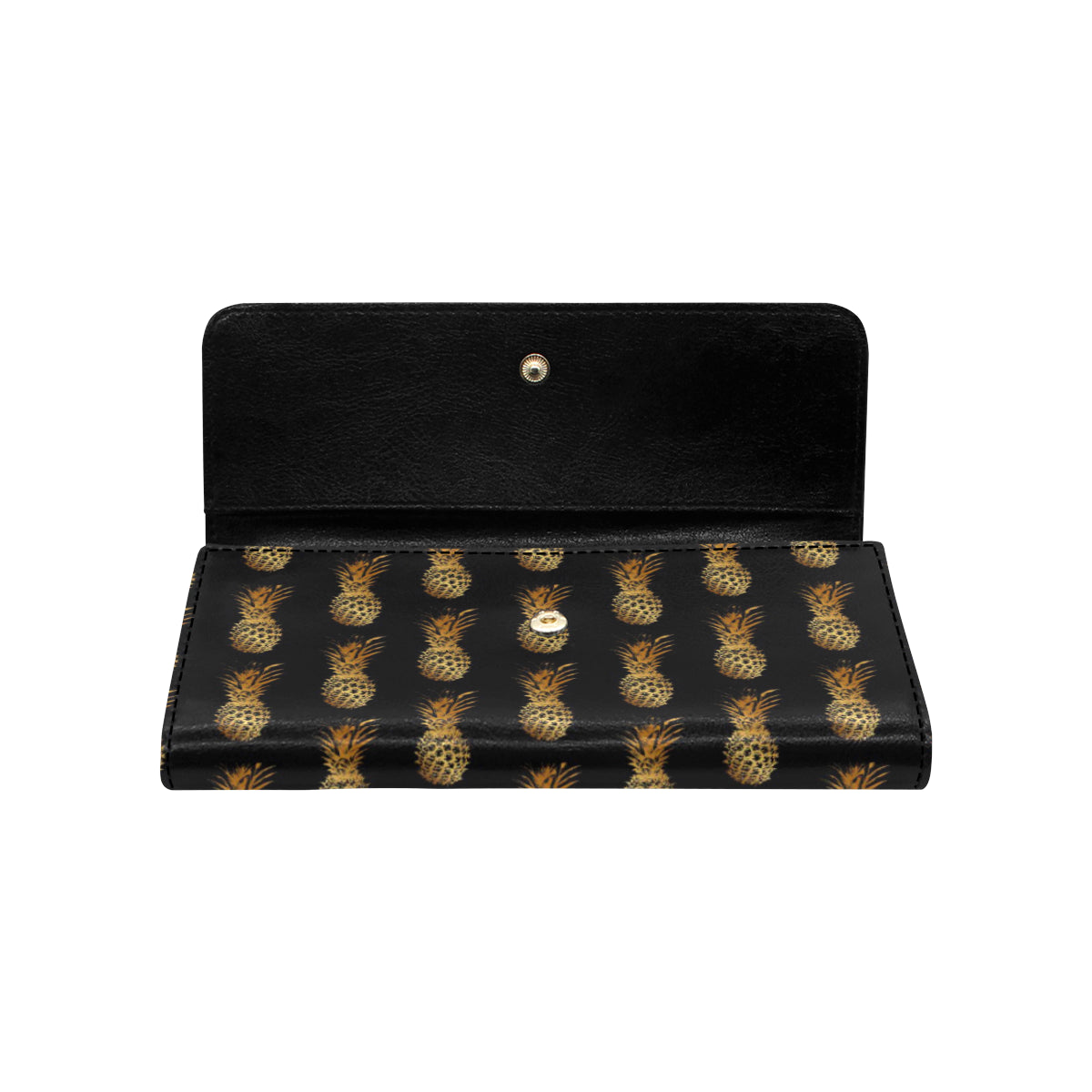 Pineapple Pattern Print Design A02 Women's Trifold Wallet