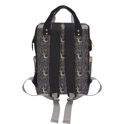 Celestial Pattern Print Design 04 Diaper Bag Backpack