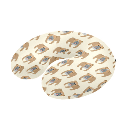 Bulldogs Pattern Print Design 01 U-Shaped Travel Neck Pillow