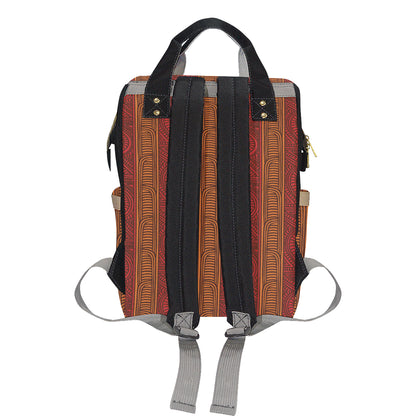 Maori Pattern Print Design 05 Diaper Bag Backpack
