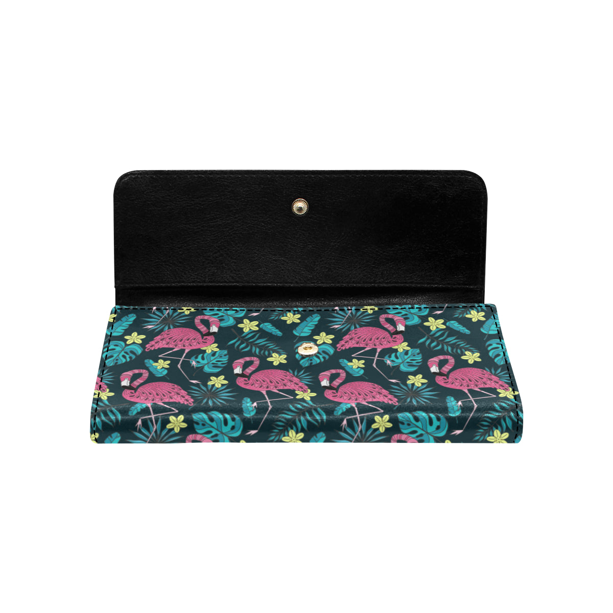 Flamingo Print Pattern Women's Trifold Wallet