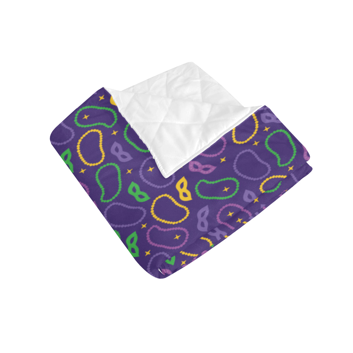 Mardi Gras Pattern Print Design 04 Premium Quilt
