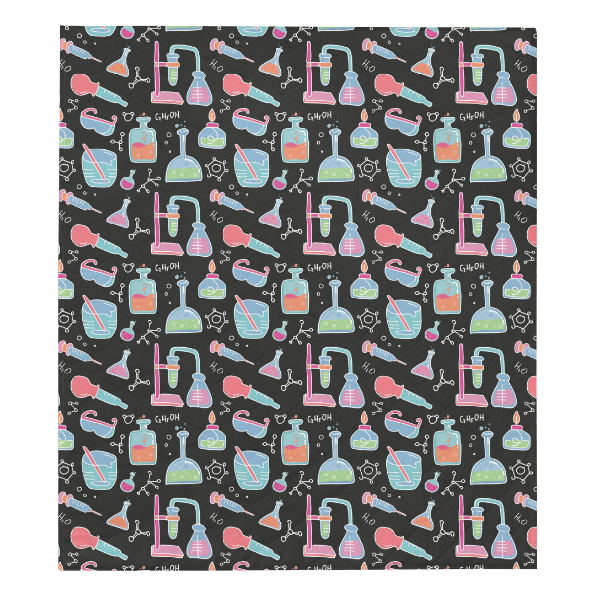 Chemical Pattern Print Design 06 Premium Quilt