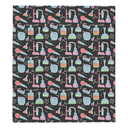 Chemical Pattern Print Design 06 Premium Quilt