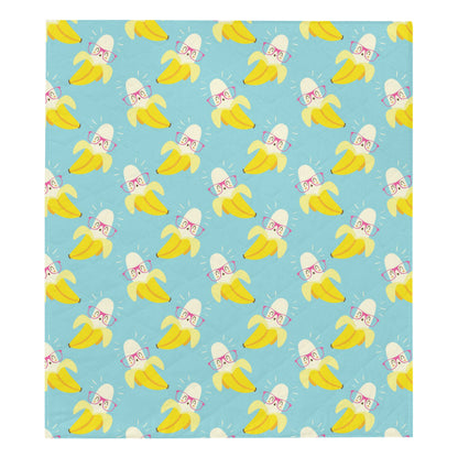 Banana Pattern Print Design BA07 Premium Quilt