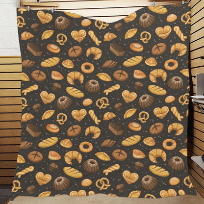 Bread Pattern Print Design 05 Premium Quilt
