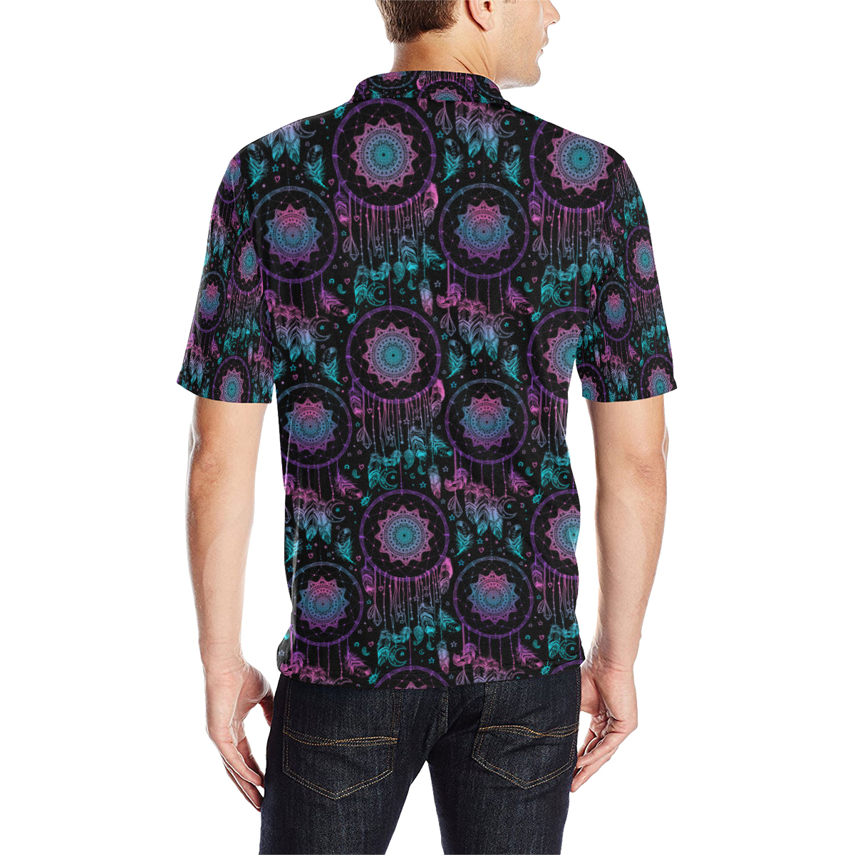 Dream catcher boho mandala Men Polo Shirt