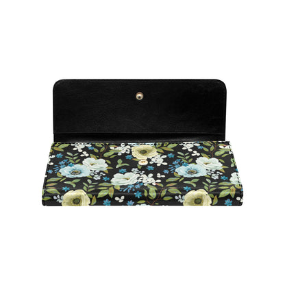 Anemone Pattern Print Design AM03 Women's Trifold Wallet