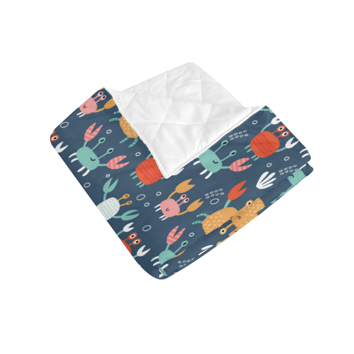 Crab Pattern Print Design 05 Premium Quilt