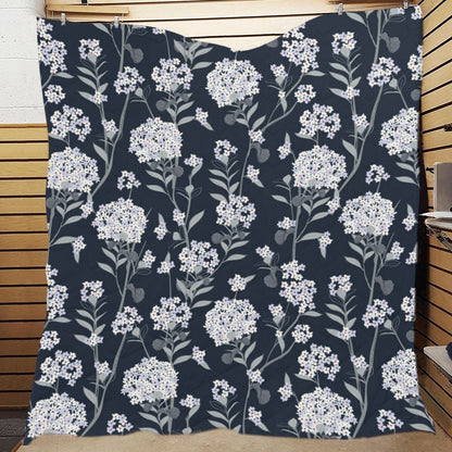 Hydrangea Pattern Print Design HD07 Premium Quilt