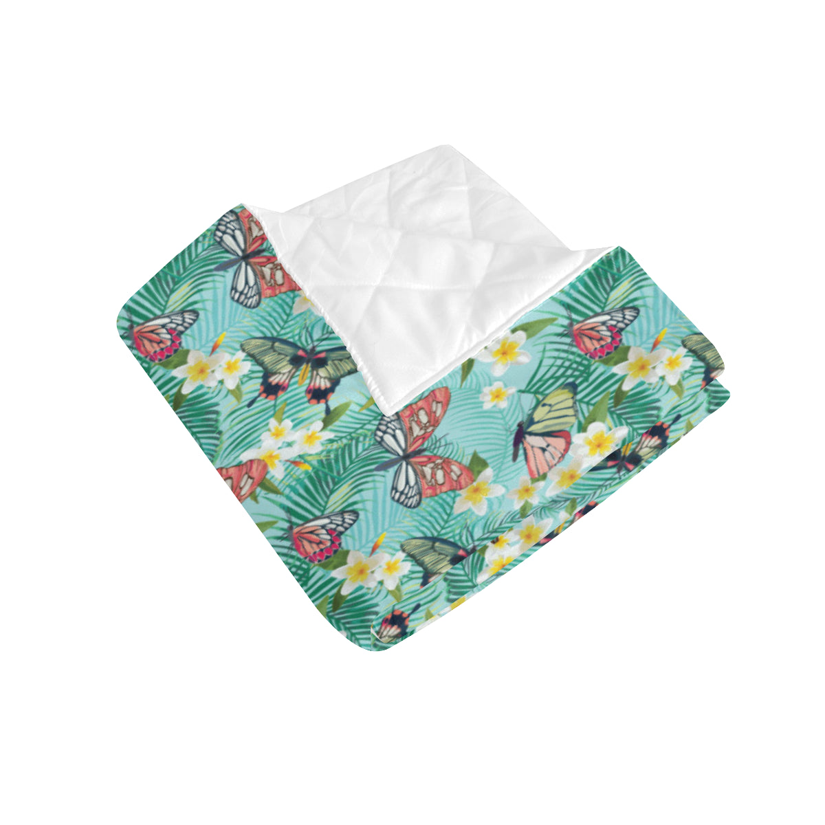 Butterfly Pattern Print Design 09 Premium Quilt
