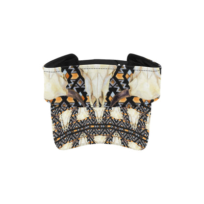 Buffalo Head Pattern Print Design 03 Unisex Sun Visor